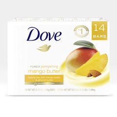 Savon Dove au beurre de mangue, barre hydratante pour peau sèche.
