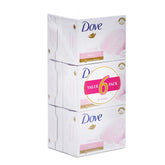 Dove Beauty Cream Bar Soap in pink cleanses gently while boosting moisture.