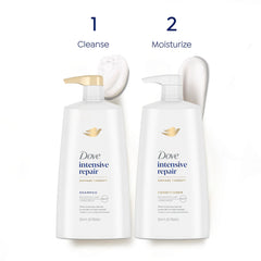 Dove Shampoing – réparation des dommages visibles sur longueurs et pointes.