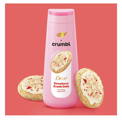 Hydratation 24h avec base végétale dans le gel douche Dove Crumbl.