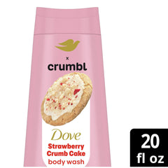 Gommage Dove Crumbl Fraise Cookie exfoliant doux nourrissant.