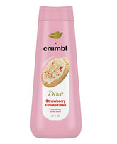 Dove Crumbl Strawberry Crumb Cake body wash bottle with berry scent for daily hydration