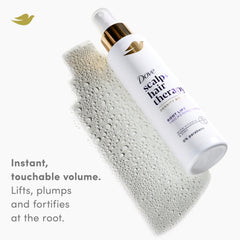 Volume sur cheveux fins grâce à Dove Density Boost Root Lift.