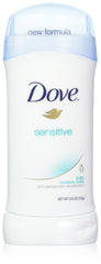 Dove déodorant invisible solide pour peau sensible, protection durable toute la journée.