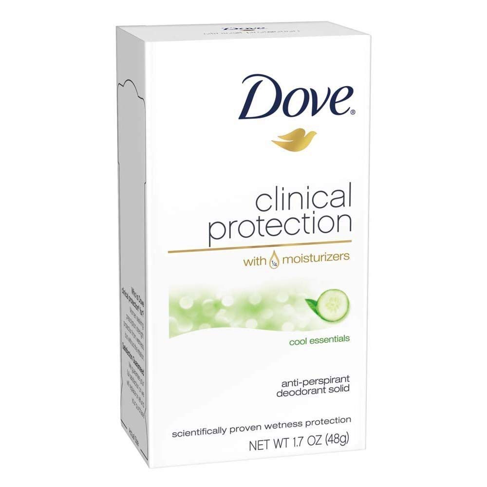 Flacon Dove Déodorant Protection Clinique femme, fraîcheur durable et hydratation légère pour la journée