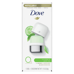 Dove déodorant kit de démarrage avec étui en inox réutilisable.