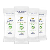 Dove déodorant sans aluminium en baton parfum concombre, protection d’odeur jusqu’à 48 heures.