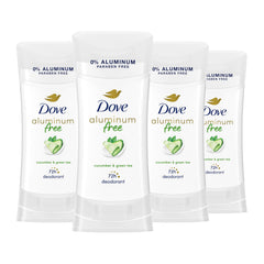 Dove déodorant sans aluminium en baton parfum concombre, protection d’odeur jusqu’à 48 heures.