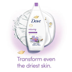 Gel douche Dove Ambiance Douceur Lavande Romarin – offre une sensation relaxante.