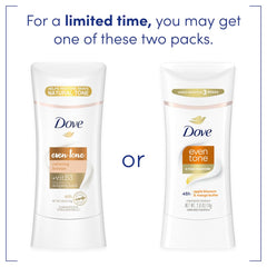 Dove Even Tone stick open showing smooth glide texture for easy application