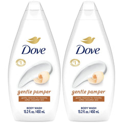 Gel douche Dove, bouteille, hydratation douce pour la peau.