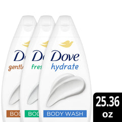 Gel douche Dove Gentle Pamper, douceur qui rend la peau confortable et souple.