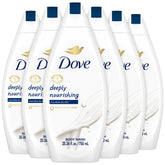 Gel douche Dove nourrissant en flacon, douceur après chaque douche.