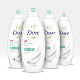 Gel Douche Dove Sensibilité, bouteille 650 ml, douceur au quotidien pour peau sensible.