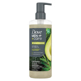 Bouteille Dove Men+Care 2-en-1 Avocat et Thé pour cheveux renforcés.