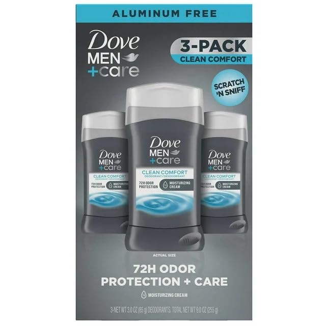 Dove Men+Care déodorant en bâtons Clean Comfort, protection durable et peau douce.