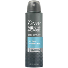 Dove Men + Care Dry Spray, séchage rapide après application pour un confort durable.