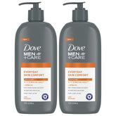 Dove Men+Care Hand and Body Lotion pack bottles, front view, quick moisturization.