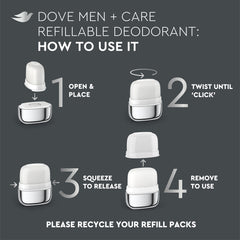 Dove Men+Care Déodorant au parfum frais, fraîcheur jusqu'à 48 heures.