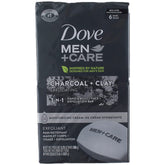 Savon Dove Men+Care Elements Charbon et Argile, paquet de 6 barres.