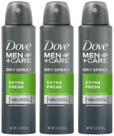 Dove Men Extra Fresh bottle front view offering long-lasting freshness