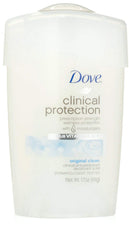 Dove Protection Clinique Original Clean bâton en gros plan, protection durable contre l’humidité.