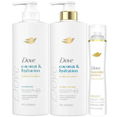 Dove Shampoing Coco Hydratation, nettoyage doux et hydratant pour cheveux nourris