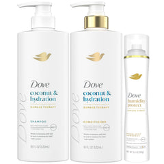 Dove Shampoing Coco Hydratation, nettoyage doux et hydratant pour cheveux nourris