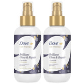 Flacon Dove Hair Therapy, serum brillant pour des cheveux plus lisses et hydratés.