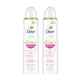 Dove Ultimate Dry Spray Pivoine et Rose, flacon élégant et parfum durable.