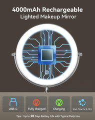 Dowry miroir éclairé avec modes LED – lumière adaptée à chaque tâche.