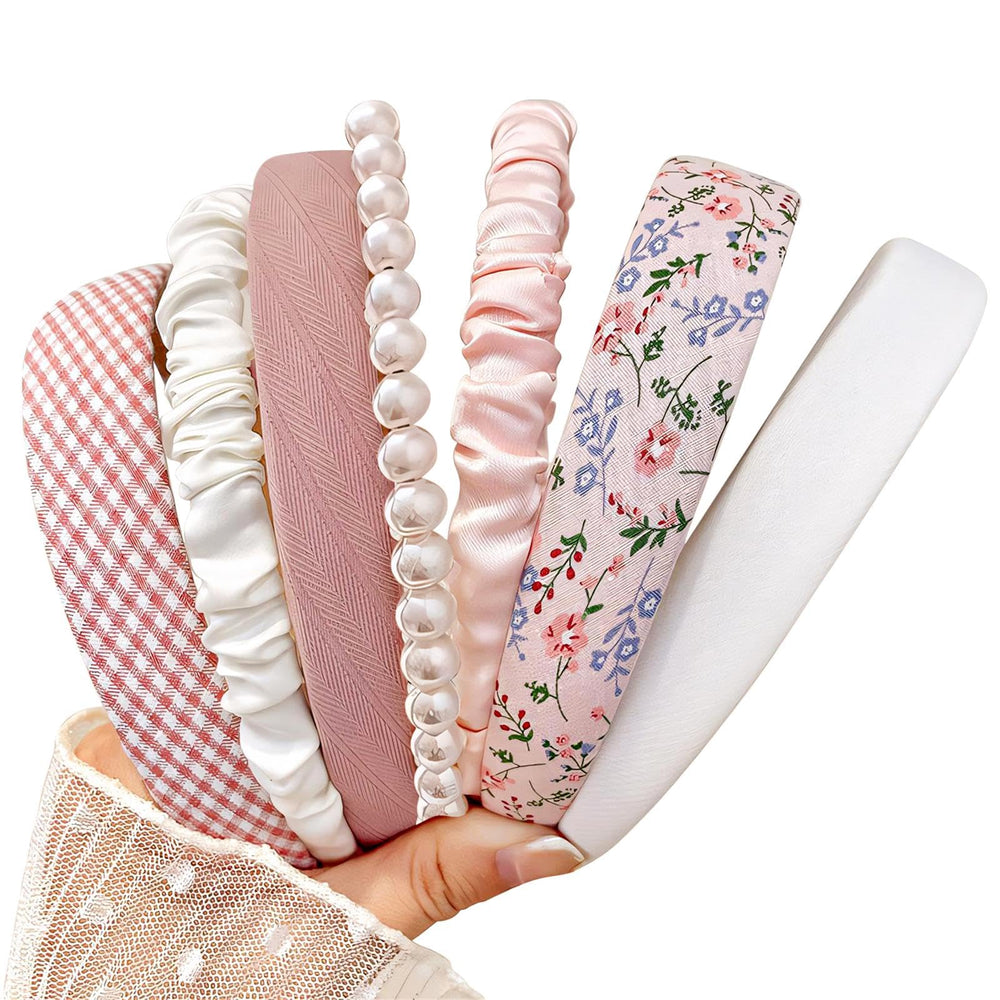 DOXISHRUKY serre-tête floral rembourré avec perles pour un style élégant.