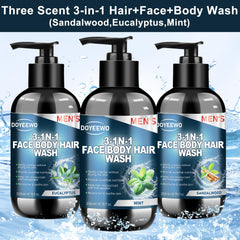 DOYEEWO gel-douche-3-en-1 menthe, soin visage-corps-poils