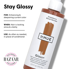Appliquer dpHUE Gloss+ Fraise sur cheveux humides pour intensifier le rouge cuivré
