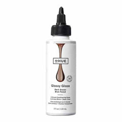 dpHUE Glossy Glaze brun foncé sur bouteille, brillance lumineuse sans alourdir les longueurs.