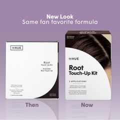 dpHUE Root Touch-Up Kit brun foncé : emballage qui se transforme en station de travail.