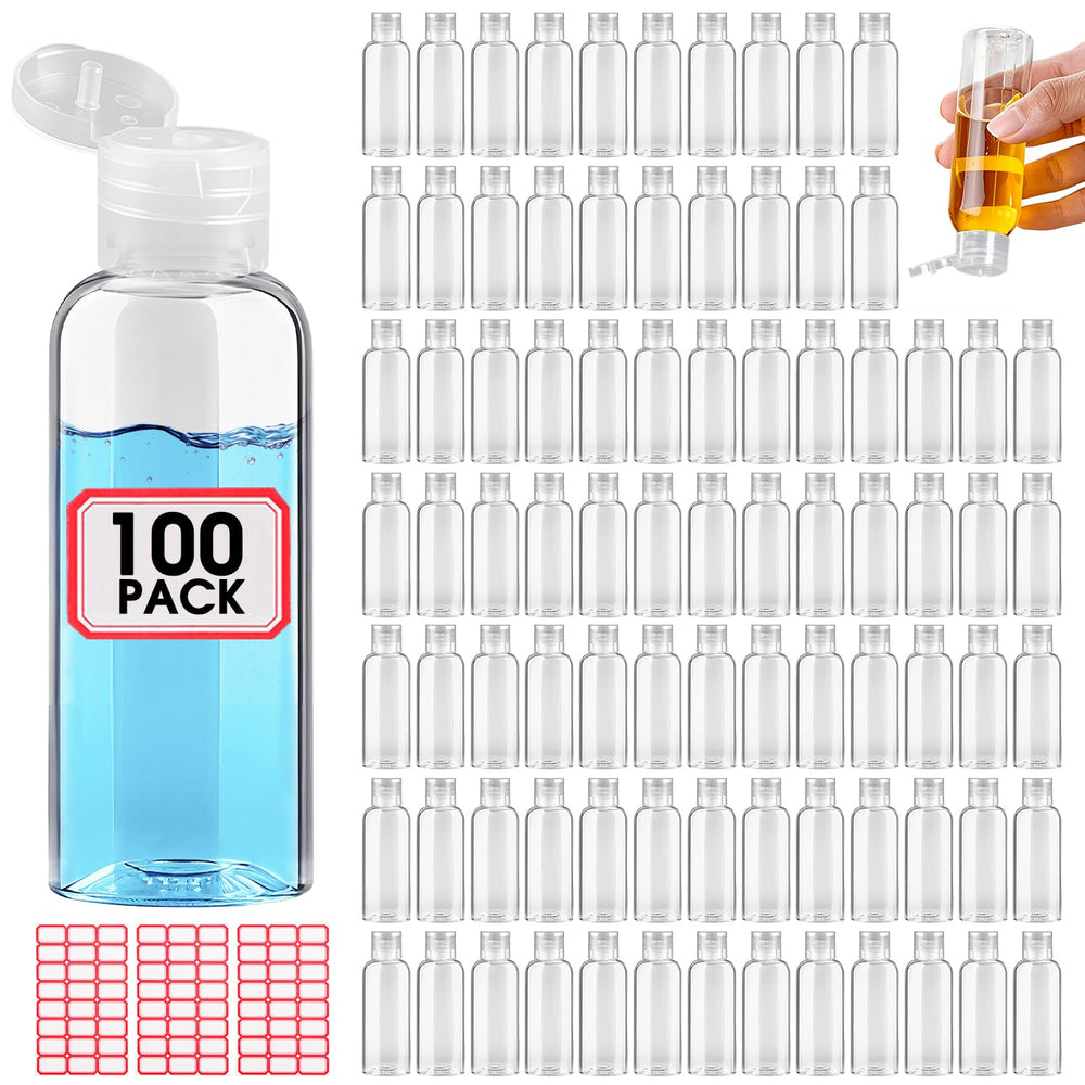 Bouteilles DPLASKA de voyage en 100 ml translucides idéales pour repérer le contenu