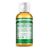 Dr. Bronner's Pure-Castile Amande – bouteille voyage 60 ml pour visage et corps.