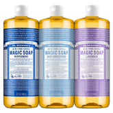 Dr. Bronner’s Pure-Castile Menthe poivrée – flacon frais et polyvalent pour corps et cheveux