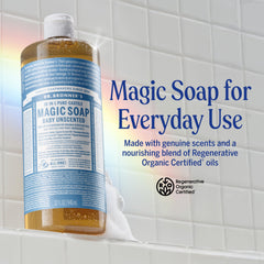 Dr. Bronner’s Pure-Castile Sans parfum Bébé – douceur pour peaux sensibles