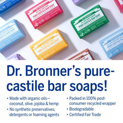 Savon Dr. Bronner's Menthe Poivrée, fraîcheur revitalisante pour le quotidien.