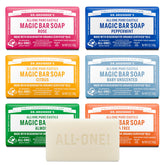 Dr. Bronner’s barre savon amande, mousse riche et soin quotidien.
