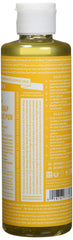 Étiquette orange de Dr. Bronner's, signe biologique et naturel.