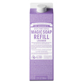 Dr. Bronner's Lavender Liquid Soap refill for eco-friendly home cleaning.