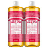 Dr. Bronner's Pure-Castile Rose – mousse riche pour une peau rafraîchie et douce.