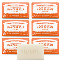 Dr. Bronner's Savon-barre Pure-Castile Arbre-a-the: nettoyage en douceur visage et corps.