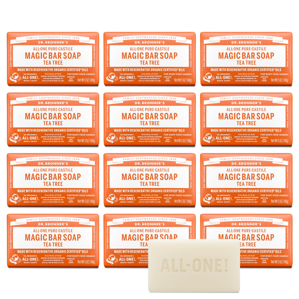 Dr. Bronner's Savon-barre Tea Tree: mousse riche pour visage