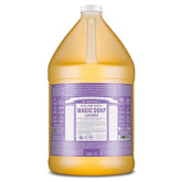 Dr. Bronner’s savon castille lavande en bouteille, usage polyvalent et pratique.