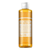 Dr. Bronner's Savon Pur-Castile Citrus en bouteille 8 oz, polyvalent pour visage et corps.