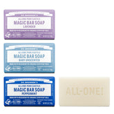 Barre menthe: Dr. Bronner’s offre une mousse nette et rafraîchissante pour le visage et le corps.